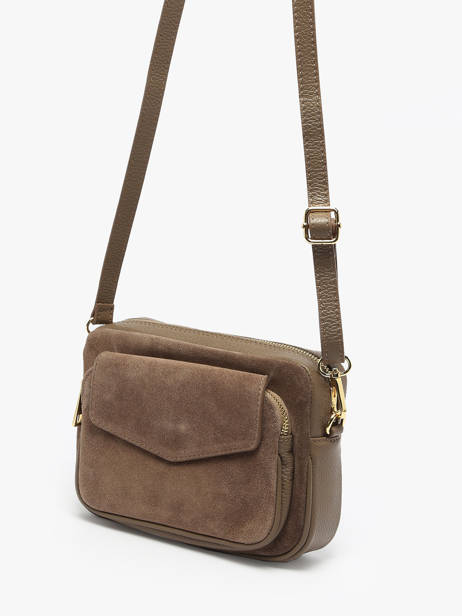 Sac Bandoulière Velvet Caviar Cuir Milano Marron velvet caviar VC25067 vue secondaire 2