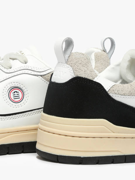 Sneakers La Vernaz En Cuir Serge blanco Noir men CHA2340P vue secondaire 3