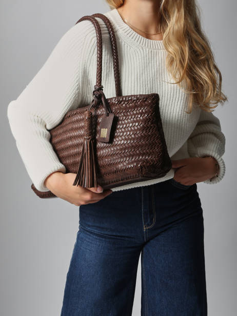 Shoulder Bag Heritage Leather Biba Brown heritage PER10L other view 1