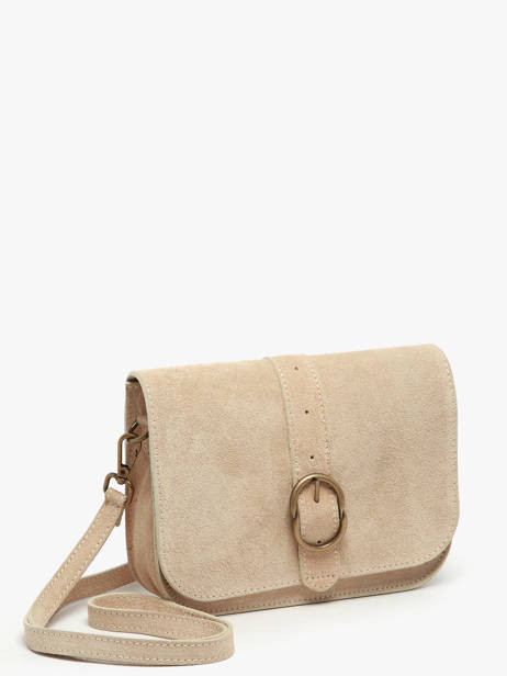 Shoulder Bag Velvet Leather Milano Beige velvet VE25063 other view 2