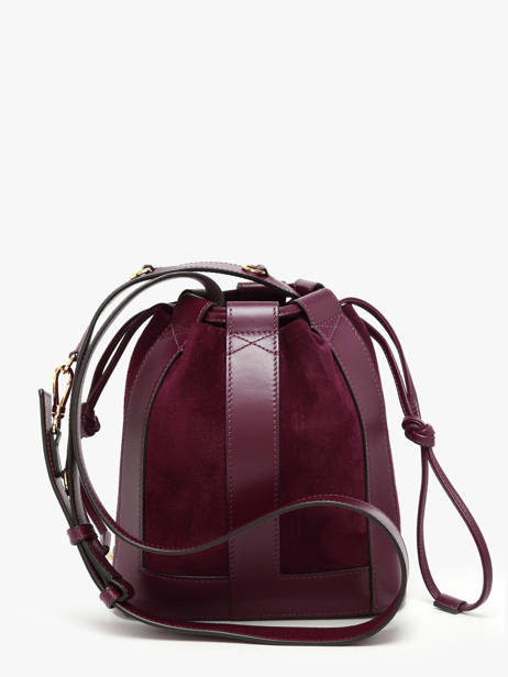 Small Leather Elles Bucket Bag Lancel Violet elles A13359 other view 4