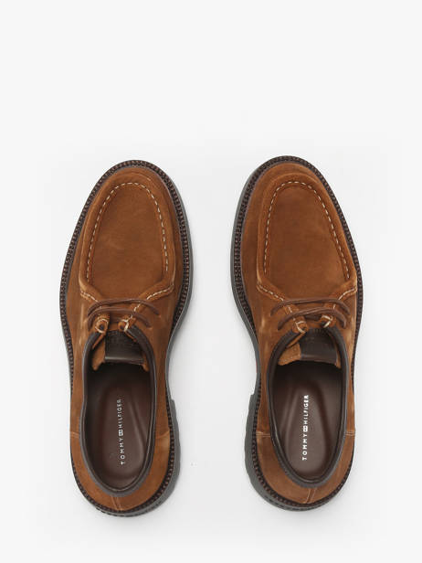 Chaussures Derbies En Cuir Tommy hilfiger Marron men 5589GVQ vue secondaire 3