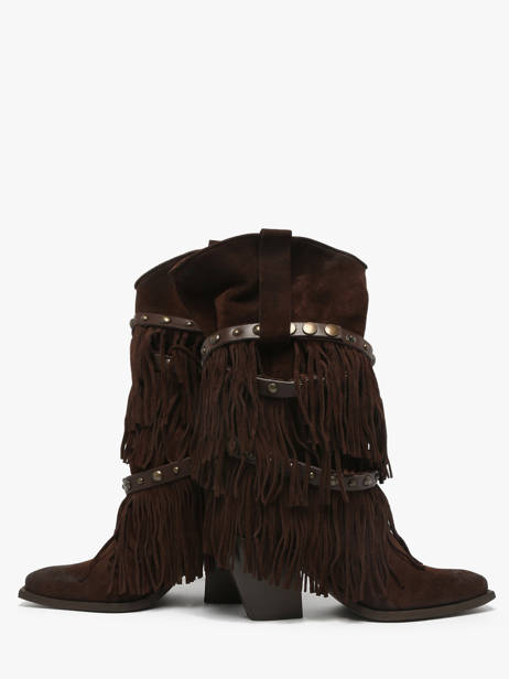 Santiags En Cuir Metisse Marron women XD2128 vue secondaire 3