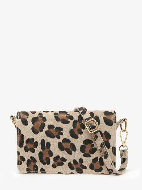Crossbody Bag Velvet Leopardo Leather Milano Beige velvet leopardo VL260612 other view 4