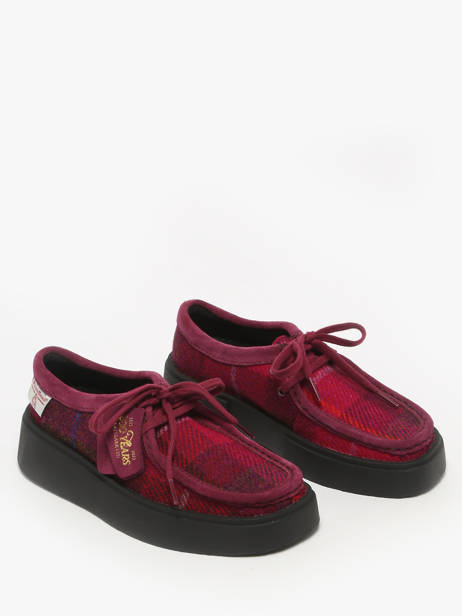 Chaussures Derbies Clarks Rouge women 26184947 vue secondaire 1