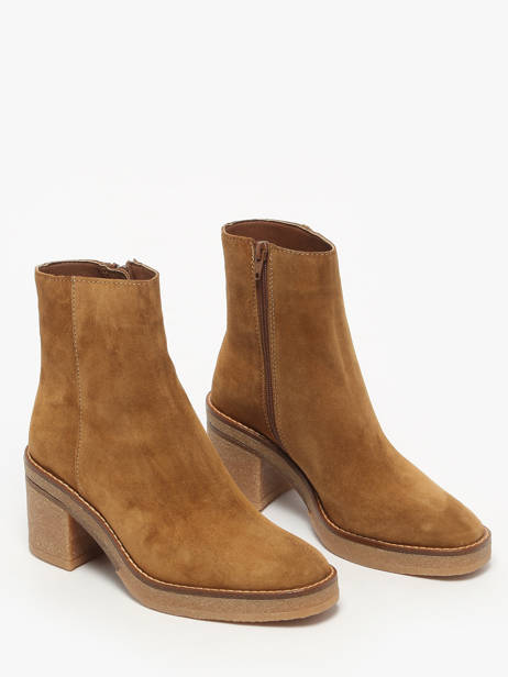 Bottines à Talon En Cuir Alpe Marron women 26261101 vue secondaire 1