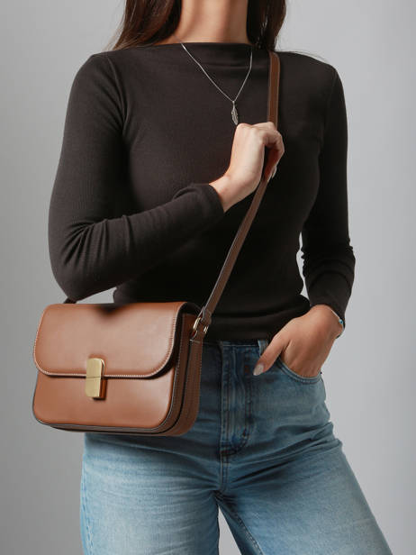 Medium Leather Alice Crossbody Bag Nat et nin Beige vintage M other view 1