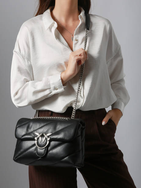 Cross Body Tas Love Bag Puff Leather Pinko Black love bag puff A0F2 other view 1
