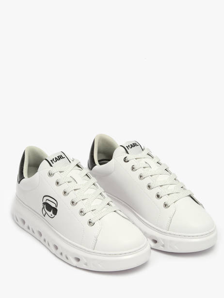 Sneakers Kapri Kite En Cuir Karl lagerfeld Blanc women KL64525 vue secondaire 1
