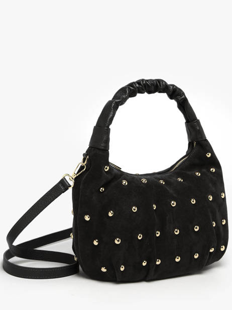Shoulder Bag Velvet Studs Milano Black velvet studs VS25094 other view 2