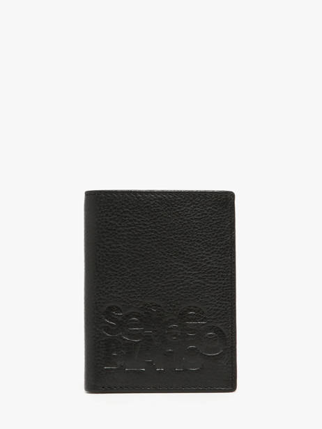 Porte-cartes Cuir Serge blanco Noir baltimore BAL21056