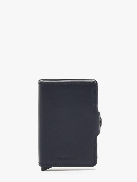 Porte-cartes Twin Original 2 Compartiments Cuir Secrid Bleu original TO
