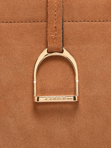 Shoulder Bag Altesse Suede Leather Etrier Beige altesse suede EASU088S other view 5