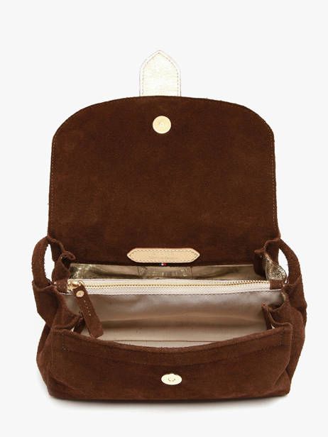 Shoulder Bag M Agnes Suede Leather Etrier Brown agnes EAGV205M other view 6