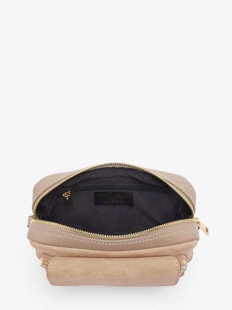 Sac Bandoulière Velvet Caviar Cuir Milano Beige velvet caviar VC25067 vue secondaire 3