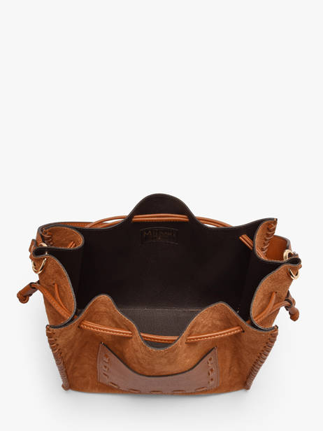 Satchel Velvet Caviar Leather Milano Brown velvet caviar VC25113 other view 3