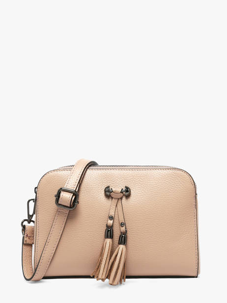 Leather Caviar Crossbody Bag Milano Beige caviar CA21101