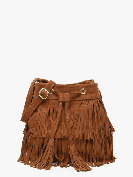 Crossbody Bag Velvet Leather Milano Brown velvet VE24116O