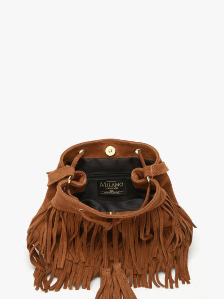 Crossbody Bag Velvet Leather Milano Brown velvet VE24116O other view 3