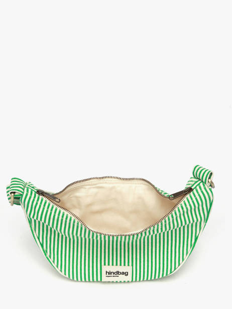 Crossbody Bag Rayures Cotton Hindbag Green rayures RA other view 3
