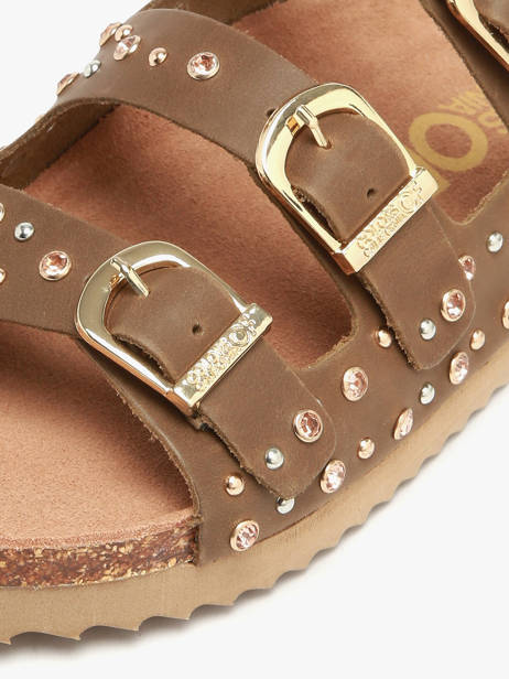Sandales En Cuir Colors of california Marron women HCBIO601 vue secondaire 2