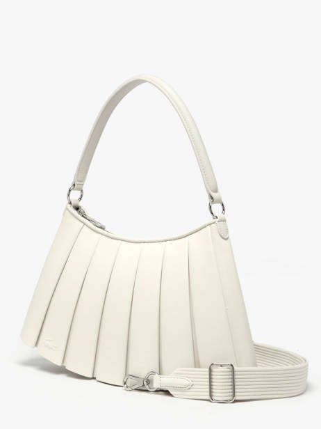 Sac Porté épaule Lenglen Cuir Lacoste Blanc lenglen NU5176DP vue secondaire 2