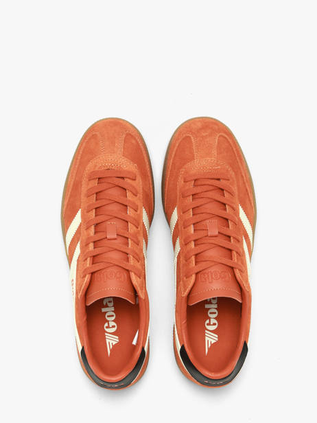 Sneakers In Leather Gola Orange men CMB735UH other view 4