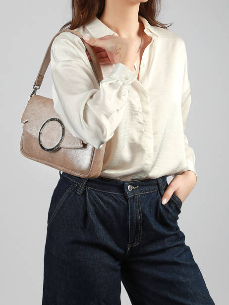 Leather Hiro Glitter Shoulder Bag Nathan baume Brown ginkgo 7GT other view 1