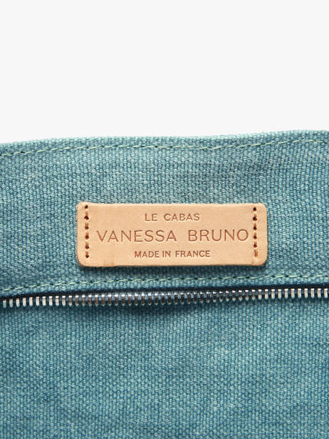 Small Cabas Linnen And Sequins Vanessa bruno Blue cabas lin 31V40435 other view 3