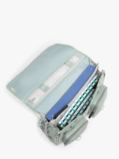 2-compartment Satchel Cameleon Green vintage north PBVWCA38 other view 3