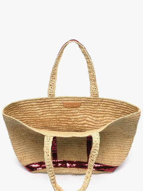 Sac Porté épaule Cabas Raphia Raphia Vanessa bruno Beige cabas raphia 64V40315 vue secondaire 4