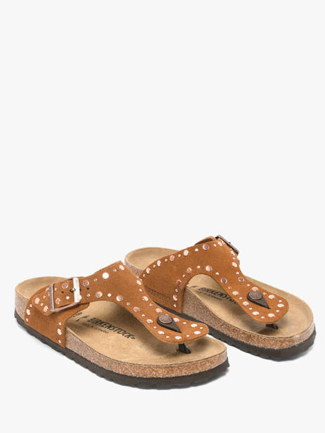 Mules En Cuir Birkenstock Marron women 1031733 vue secondaire 2