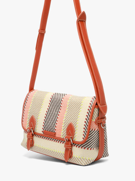 Sac Bandoulière Loulou Leder En Raffia Paul marius Multicolore raphia LOULORAP vue secondaire 2