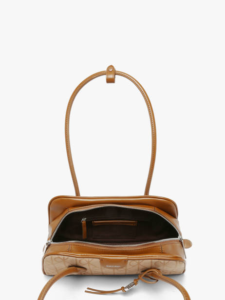 Sac Porté épaule Emblem Calvin klein jeans Beige emblem 4F3744G vue secondaire 3