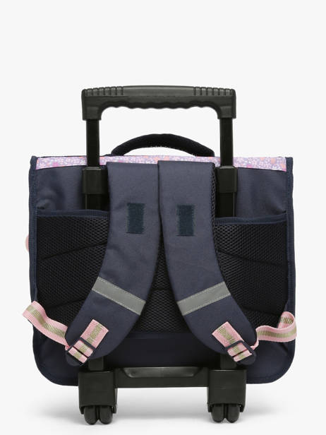 Sac A Dos à Roulettes 2 Compartiments Milky kiss Violet blossoming beauty 1472 vue secondaire 4