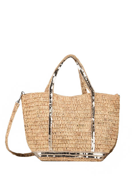Sac à Main Le Cabas Raffia Et Paillettes Vanessa bruno Beige cabas raphia 64V40435