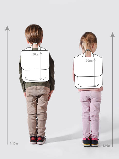 Sac à Dos 1 Compartiment Kidzroom Blanc stories 2445 vue secondaire 1