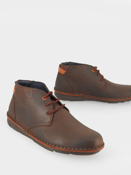 Boots Alfa En Cuir Fluchos Marron men F0681 vue secondaire 2