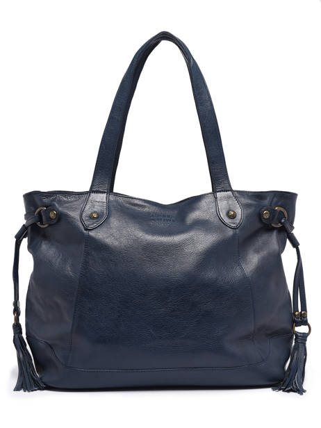Sac Porté épaule A4 Cow Cuir Basilic pepper Bleu cow 155N
