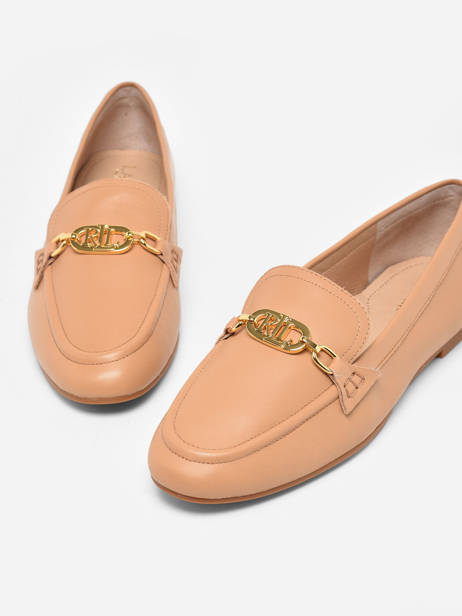 Moccasins Averi In Leather Lauren ralph lauren Beige women 83498310 other view 5