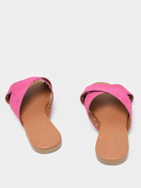 Slippers Vuma In Leather Pieces Green women 17123021 other view 3