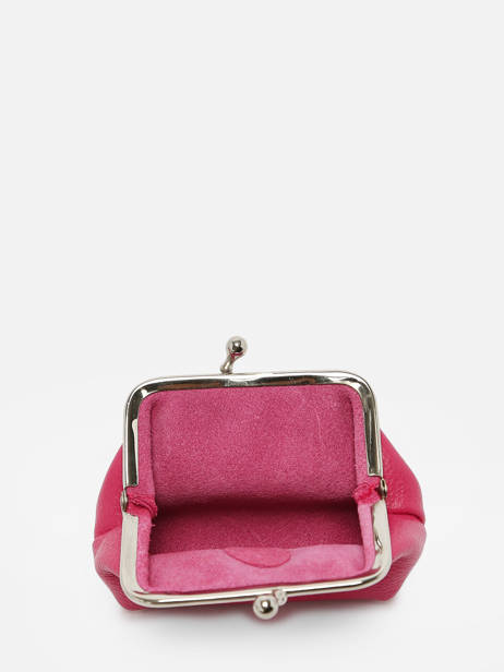Leather Madras Coin Purse Etrier Pink madras EMAD654 other view 1